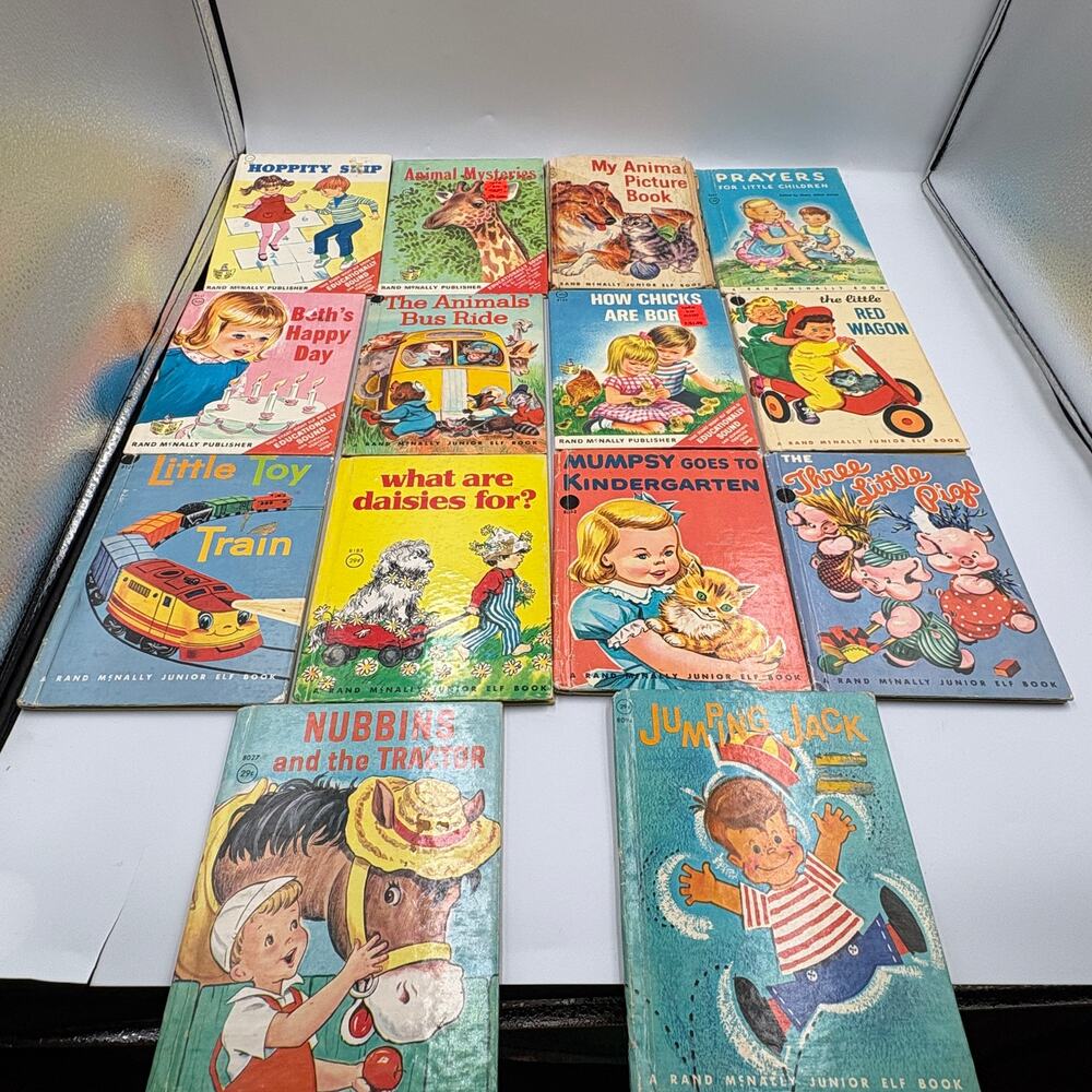 Lot 14 Vintage Rand McNally Junior Elf Children's Books